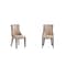 Manhattan Comfort Grand Faux Leather and Velvet Dining Chair in Tan with Beech Wood Frame (Set of 2) DC048-TN - alternate 1